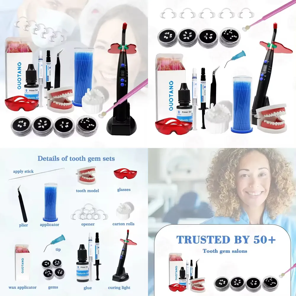 Teeth Whitening Kit With Light - 【CHIMU HOME】 Kit Profissional de Joias