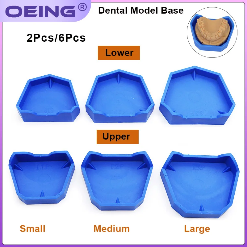 Teeth Whitening Trays - 2/6 pçs modelo dental base de