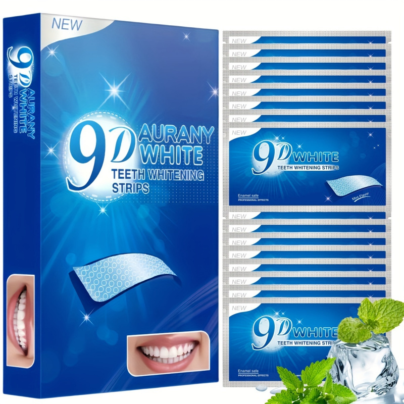Teeth Whitening Gel Peroxide - 21 pares de tiras de clareamento