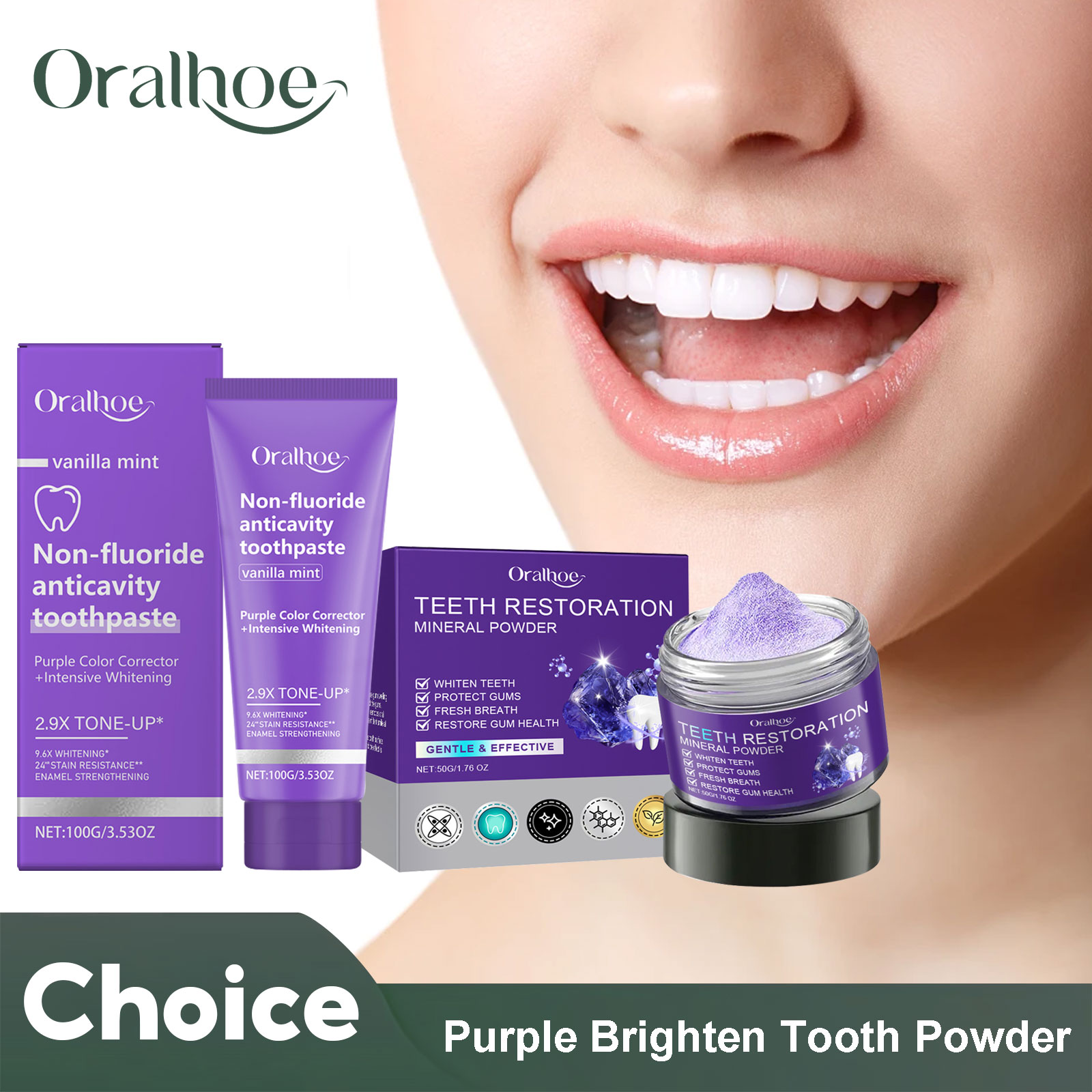 Teeth Whitening Ingredients - Teeth Restoration Mineral Powder Teeth Whitening