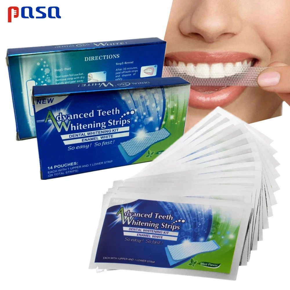 Teeth Whitening Effects - 14/28 pçs 3d tiras de clareamento