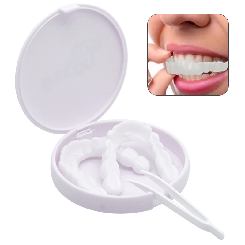 Teeth Whitening With Braces - Kit de dentes falsos para dentadura,