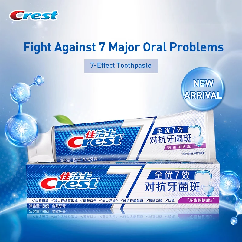 Teeth Whitening Effects - Crest 7 efeitos creme dental branqueador