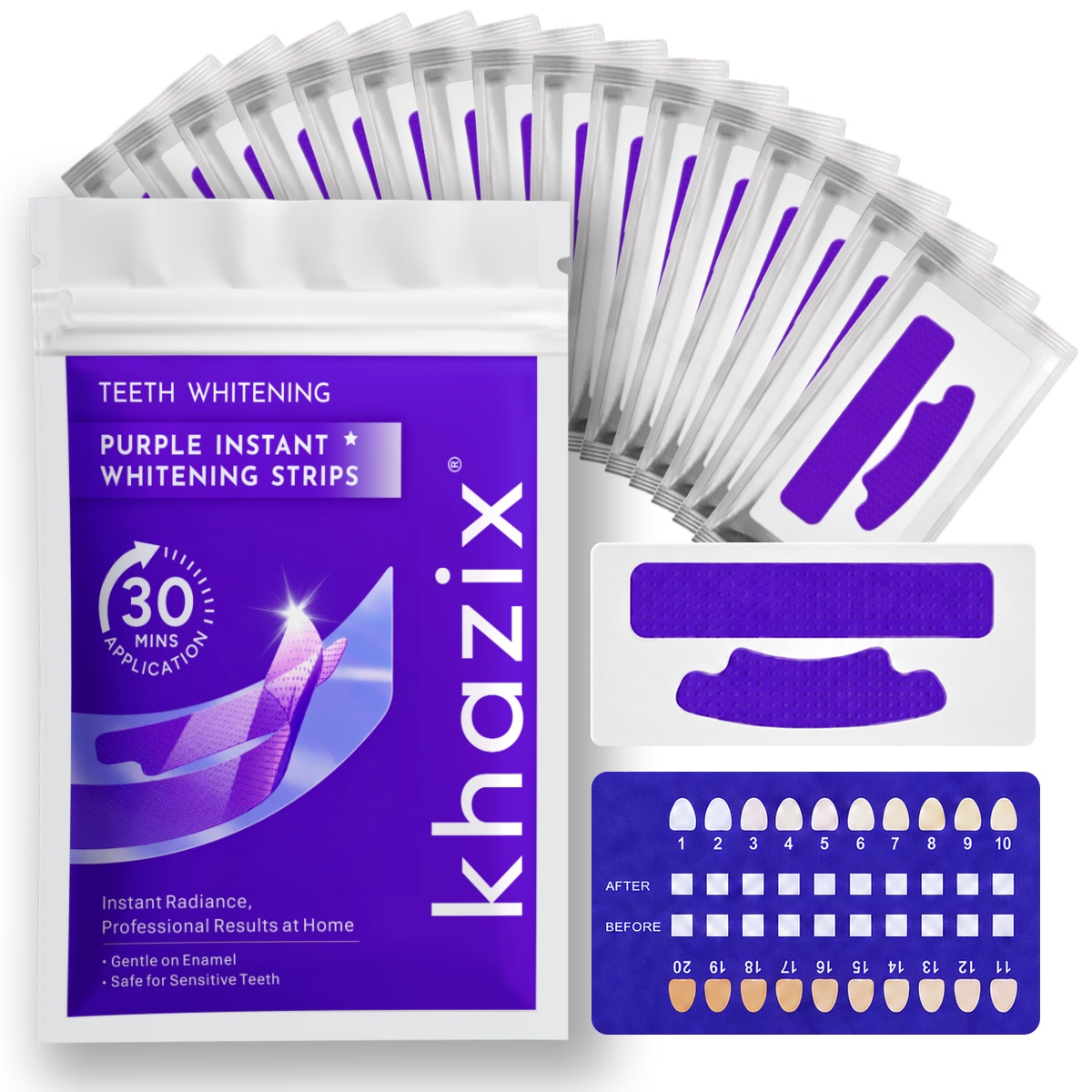 Teeth Whitening Retainer - 1/7 pares de tiras de clareamento