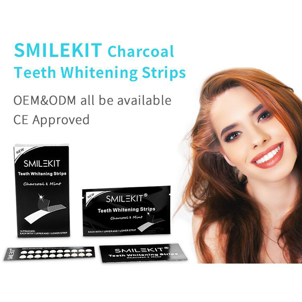 Tiras de bambu do carvão veget - Teeth Whitening Effects avaliação e preço