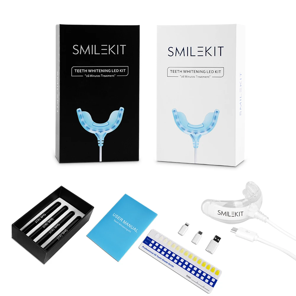 Temporização inteligente 16 le - Teeth Whitening Kit With Light avaliação e preço