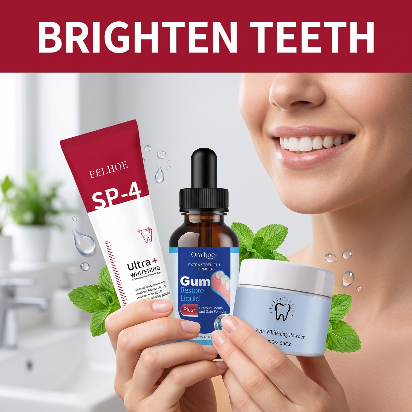 Kit de Cuidados Bucais: Pasta  - Teeth Whitening Gel Peroxide avaliação e preço