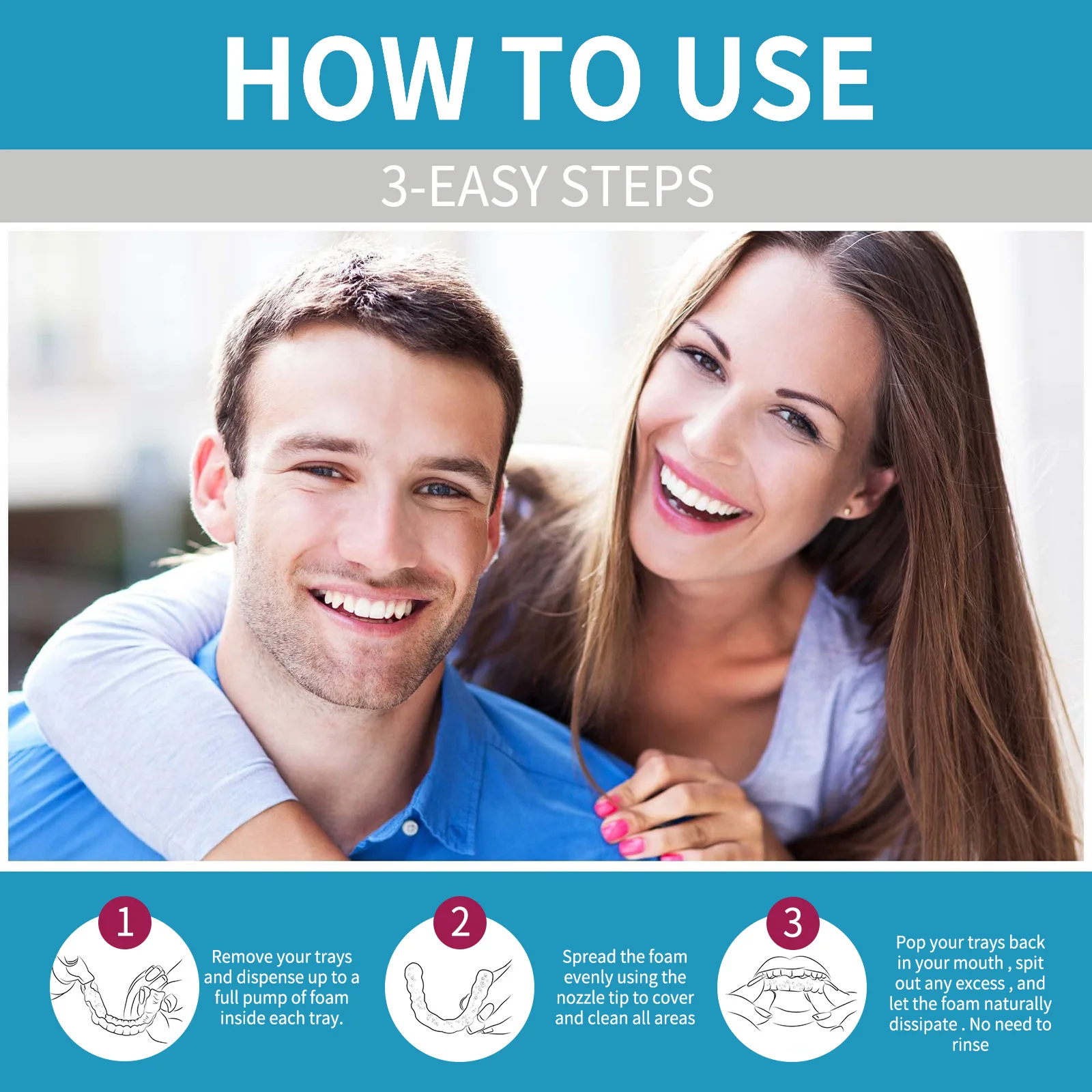 Alinhador de espuma para limpe - Teeth Whitening With Braces avaliação e preço