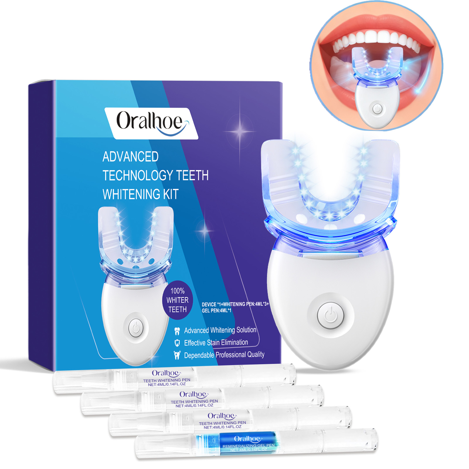 Kit profissional de luz led pa - Teeth Whitening Gel Peroxide avaliação e preço